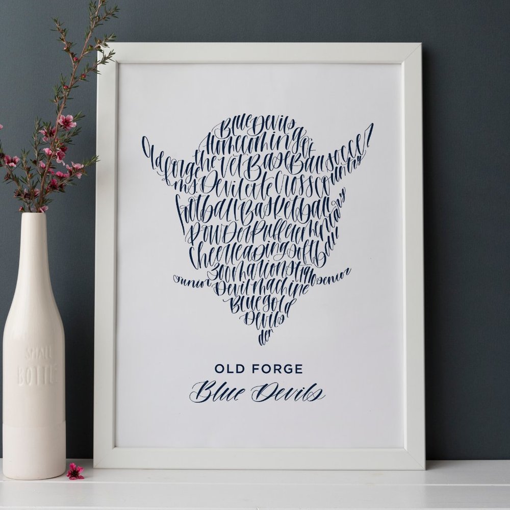 Old Forge Blue Devils Word Art